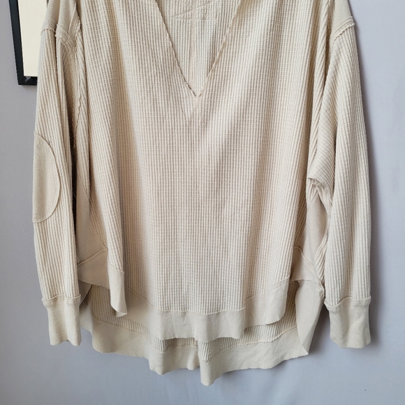 We the Free People Owen Thermal Knit Oversized Tee Top S - Picture 5 of 13